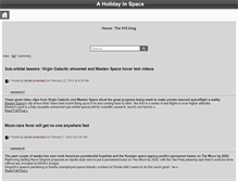 Tablet Screenshot of holiday-in-space.com